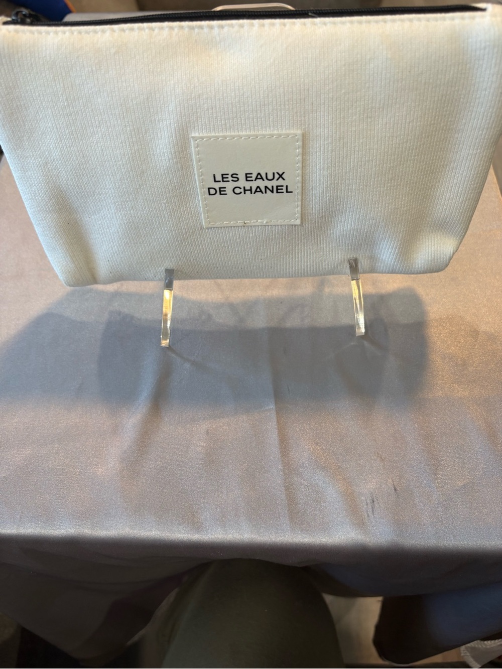 CHANEL Les Eaux White Pouch 8X4.5” NEW/no box